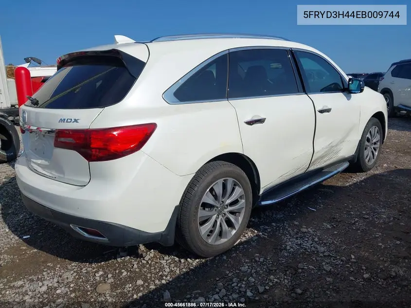 2014 Acura Mdx Technology Package VIN: 5FRYD3H44EB009744 Lot: 45661886