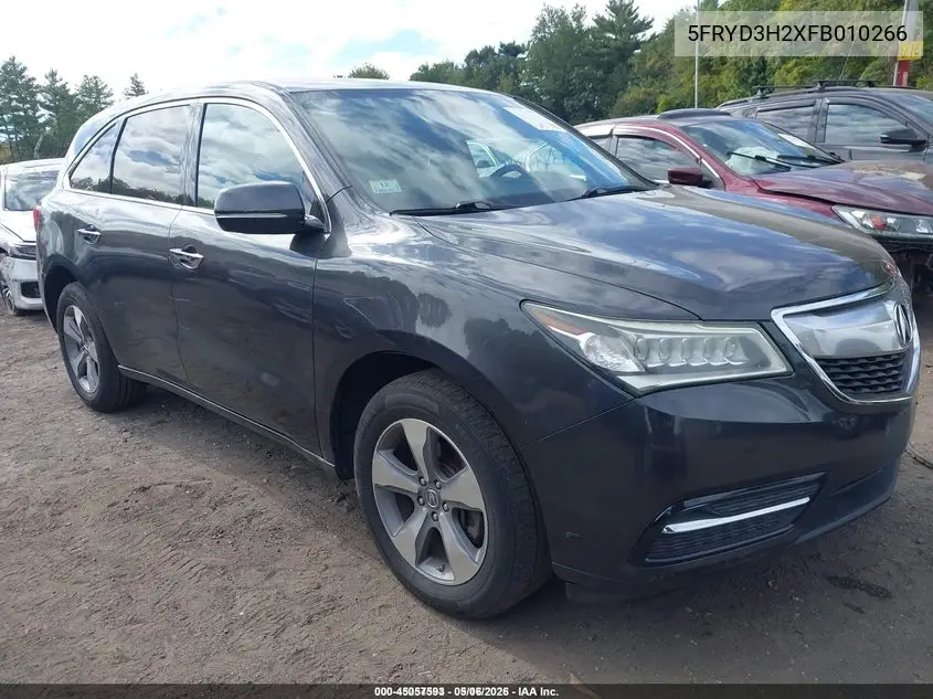 5FRYD3H2XFB010266 2015 Acura Mdx