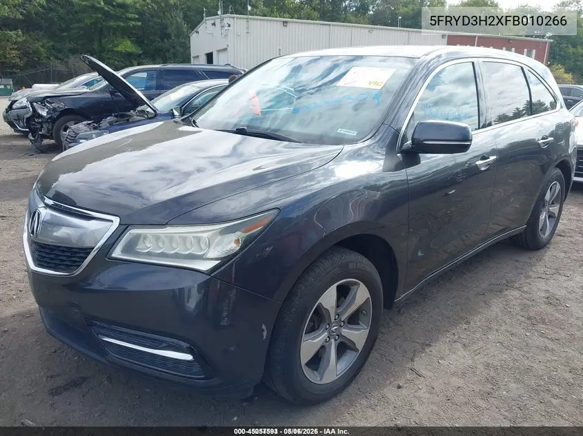 5FRYD3H2XFB010266 2015 Acura Mdx
