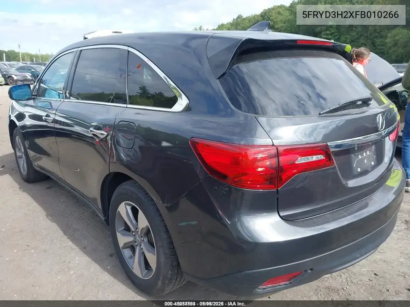 5FRYD3H2XFB010266 2015 Acura Mdx