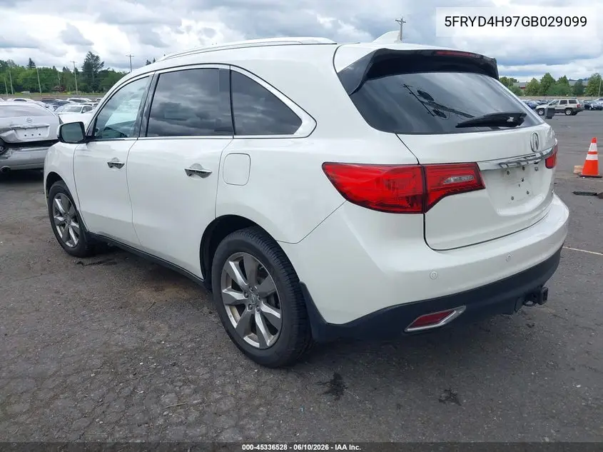 2016 Acura Mdx Advance Entertainment Packages/Advance Package VIN: 5FRYD4H97GB029099 Lot: 45336528