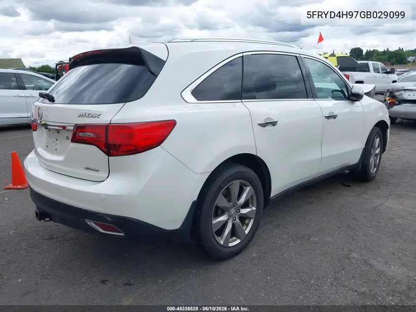 2016 Acura Mdx Advance Entertainment Packages/Advance Package VIN: 5FRYD4H97GB029099 Lot: 45336528