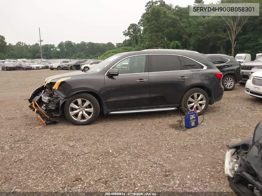 2016 Acura Mdx Advance Entertainment Packages/Advance Package VIN: 5FRYD4H90GB058301 Lot: 45595814