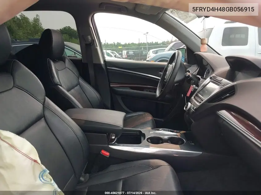 2016 Acura Mdx Technology Acurawatch Plus Packages/Technology Package VIN: 5FRYD4H48GB056915 Lot: 45621877