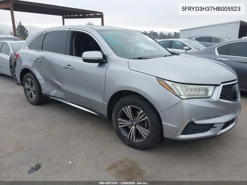 5FRYD3H37HB005523 2017 Acura Mdx