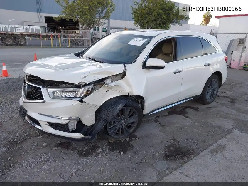 5FRYD3H53HB000966 2017 Acura Mdx Technology Package