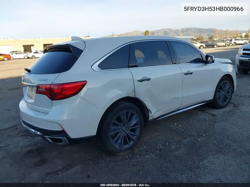 5FRYD3H53HB000966 2017 Acura Mdx Technology Package
