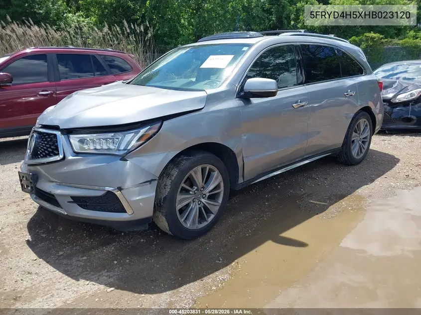 2017 Acura Mdx Technology Package VIN: 5FRYD4H5XHB023120 Lot: 45203831