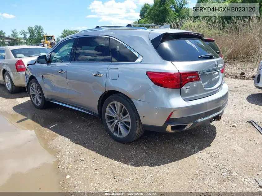 2017 Acura Mdx Technology Package VIN: 5FRYD4H5XHB023120 Lot: 45203831