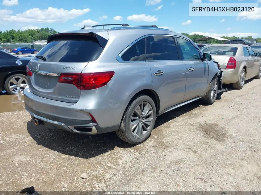2017 Acura Mdx Technology Package VIN: 5FRYD4H5XHB023120 Lot: 45203831