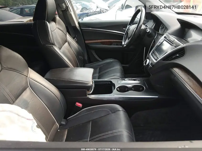 2017 Acura Mdx Advance Package VIN: 5FRYD4H87HB028141 Lot: 45638576
