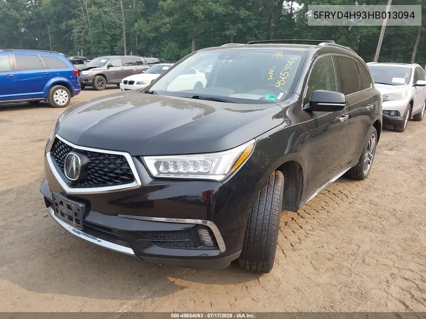 2017 Acura Mdx Advance Entertainment Pkgs VIN: 5FRYD4H93HB013094 Lot: 45654063