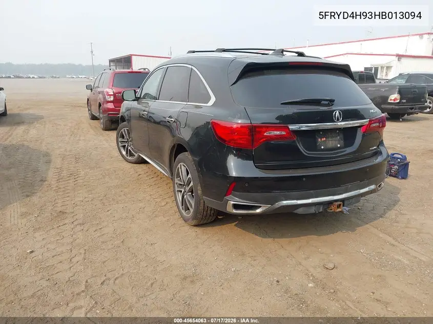 2017 Acura Mdx Advance Entertainment Pkgs VIN: 5FRYD4H93HB013094 Lot: 45654063