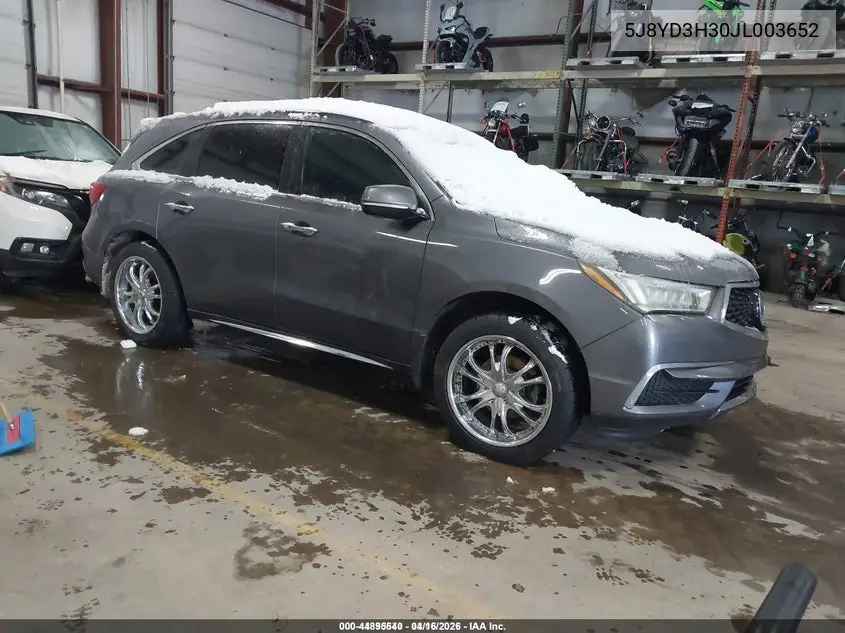 5J8YD3H30JL003652 2018 Acura Mdx