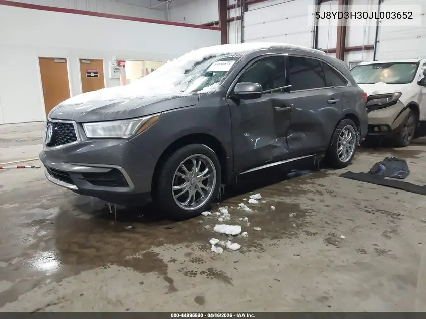 5J8YD3H30JL003652 2018 Acura Mdx