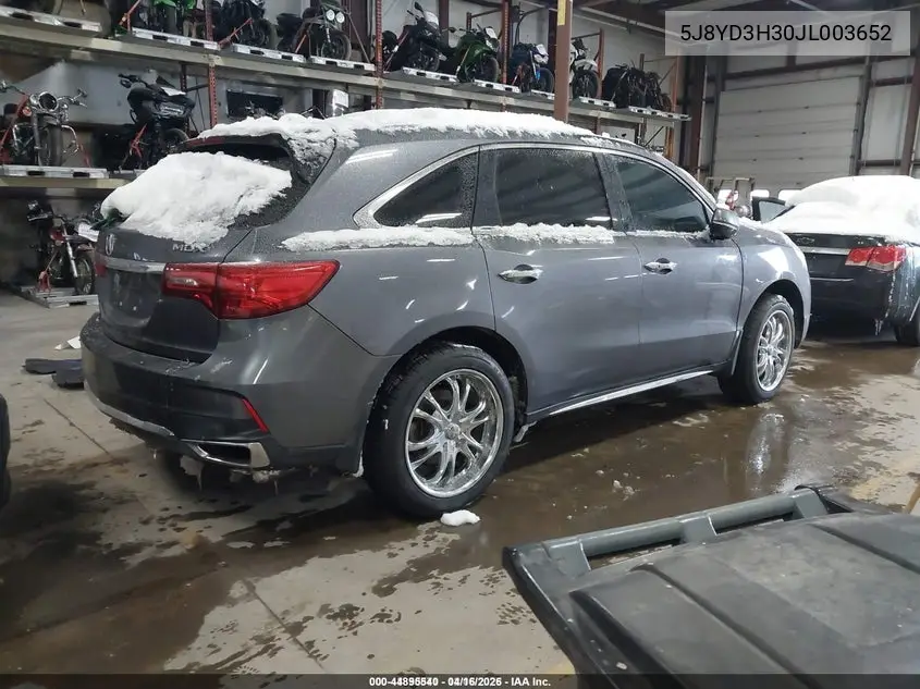 5J8YD3H30JL003652 2018 Acura Mdx