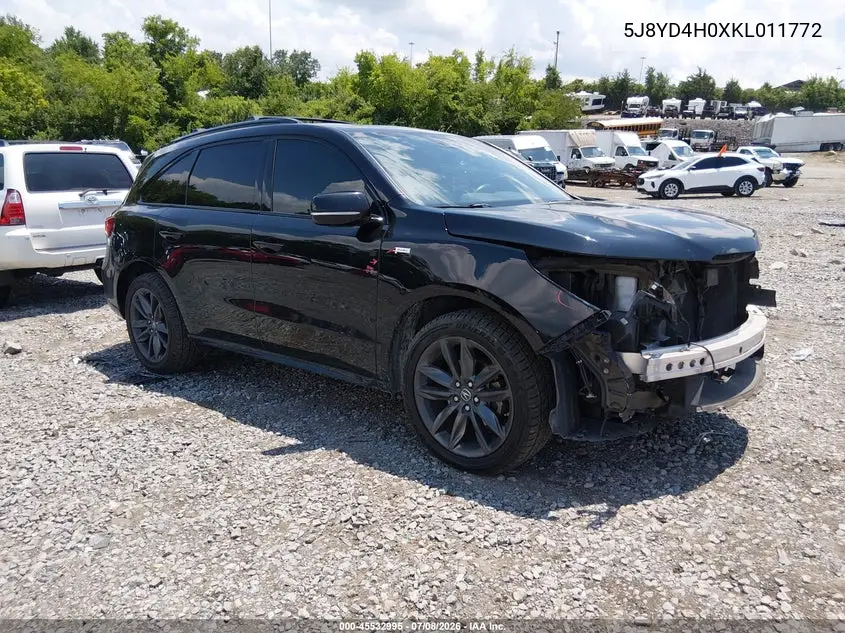 2019 Acura Mdx Tech A-Spec Pkgs VIN: 5J8YD4H0XKL011772 Lot: 45532995