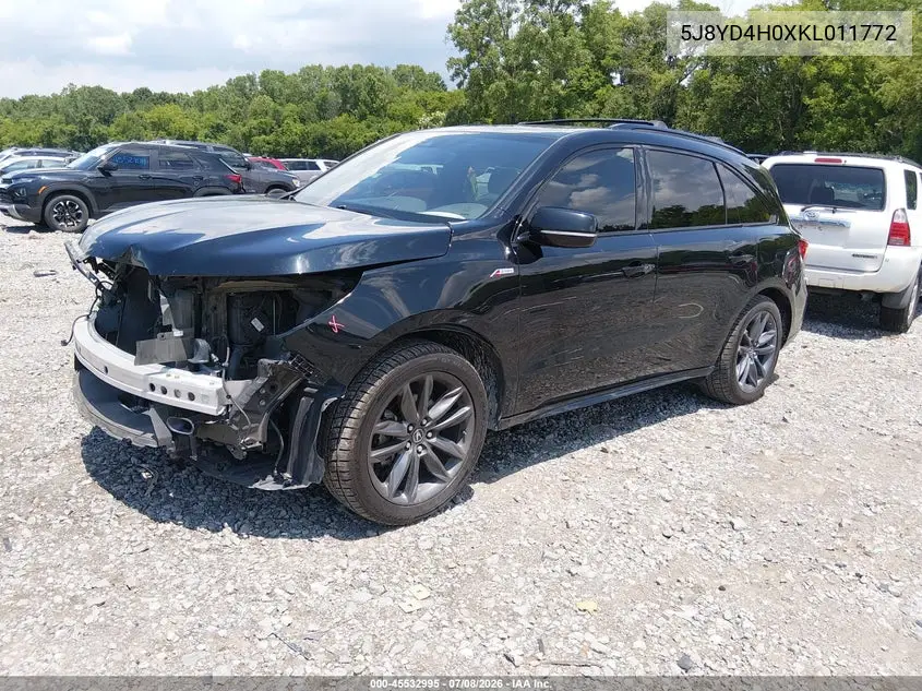 2019 Acura Mdx Tech A-Spec Pkgs VIN: 5J8YD4H0XKL011772 Lot: 45532995