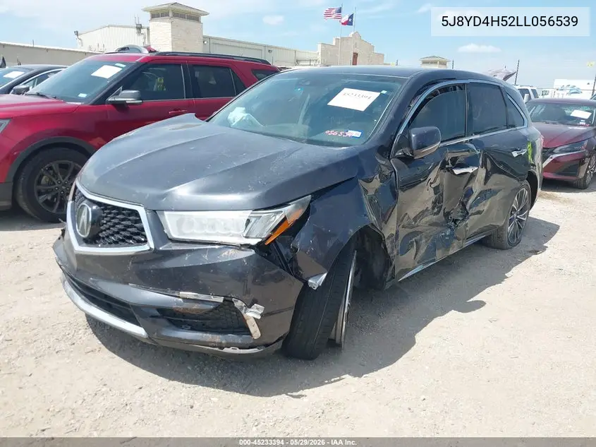 2020 Acura Mdx Technology Package VIN: 5J8YD4H52LL056539 Lot: 45233394