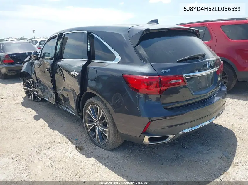 2020 Acura Mdx Technology Package VIN: 5J8YD4H52LL056539 Lot: 45233394