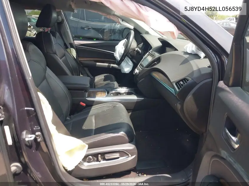 2020 Acura Mdx Technology Package VIN: 5J8YD4H52LL056539 Lot: 45233394