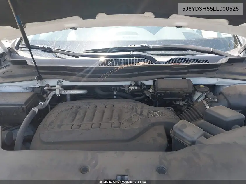 2020 Acura Mdx Technology Package VIN: 5J8YD3H55LL000525 Lot: 45667776