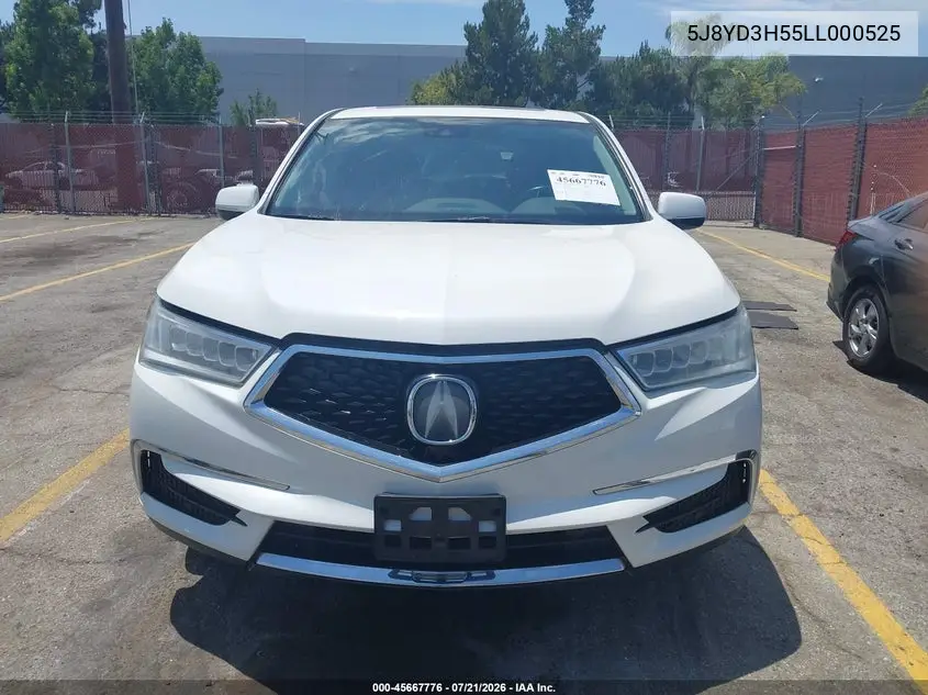 2020 Acura Mdx Technology Package VIN: 5J8YD3H55LL000525 Lot: 45667776