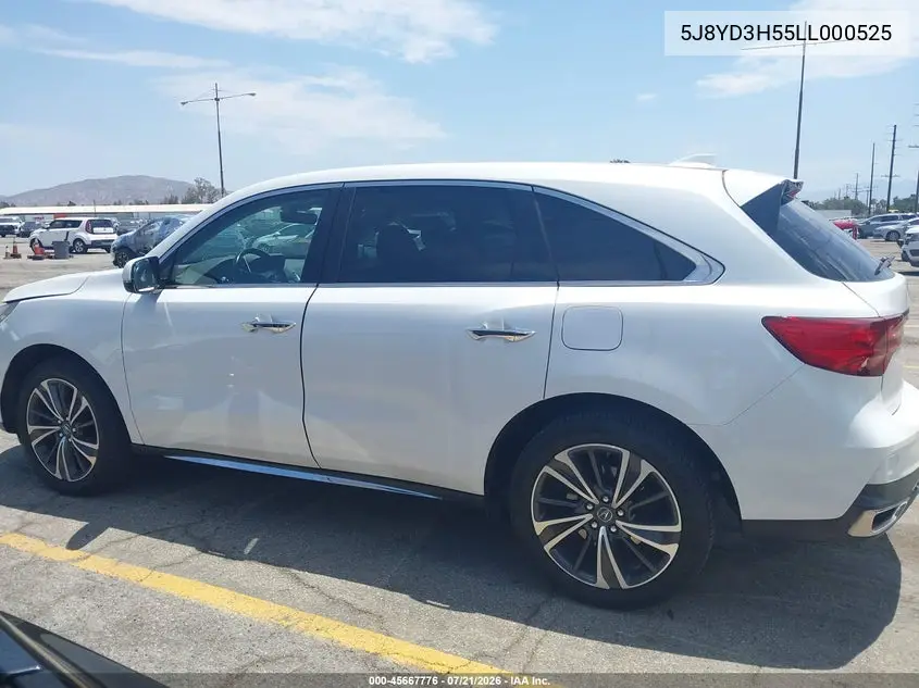 2020 Acura Mdx Technology Package VIN: 5J8YD3H55LL000525 Lot: 45667776