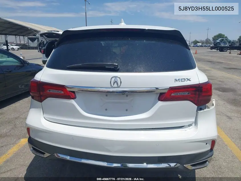 2020 Acura Mdx Technology Package VIN: 5J8YD3H55LL000525 Lot: 45667776