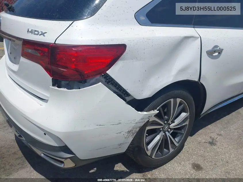 2020 Acura Mdx Technology Package VIN: 5J8YD3H55LL000525 Lot: 45667776
