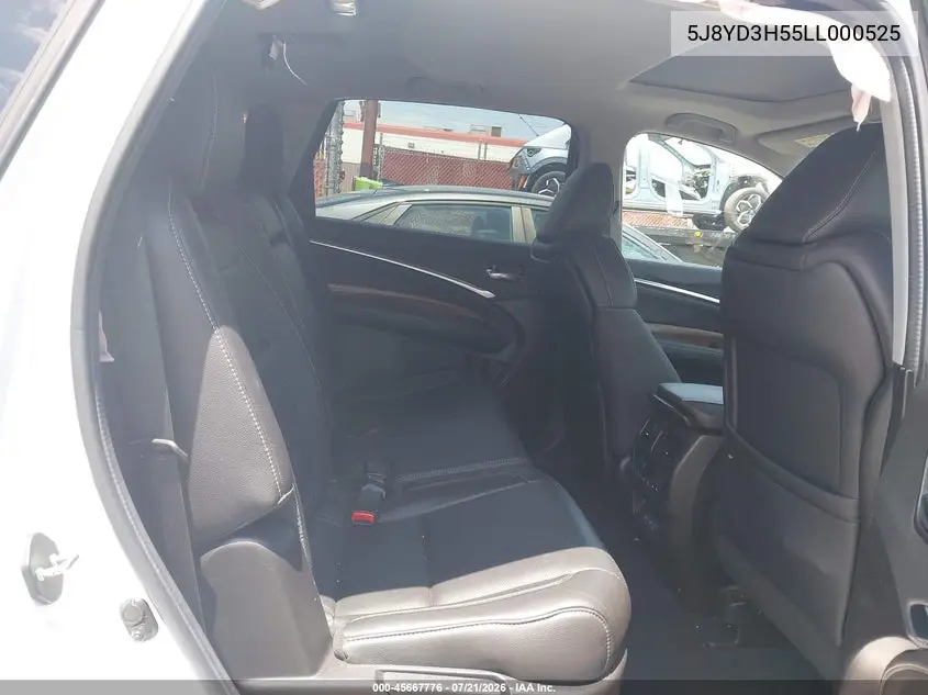 2020 Acura Mdx Technology Package VIN: 5J8YD3H55LL000525 Lot: 45667776