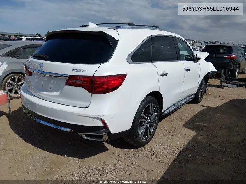 2020 Acura Mdx Technology Package VIN: 5J8YD3H56LL016944 Lot: 45673950