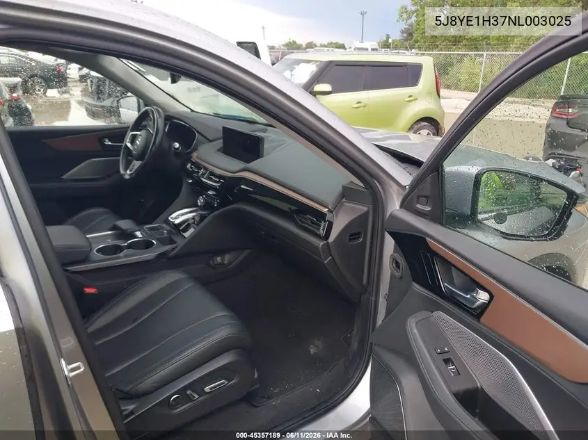 2022 Acura Mdx Standard VIN: 5J8YE1H37NL003025 Lot: 45357189