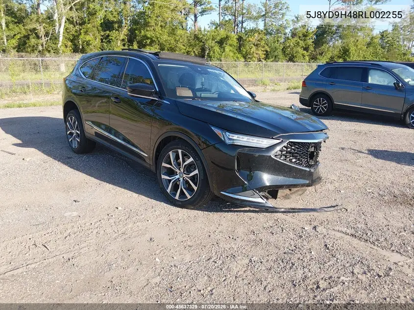 2024 Acura Mdx Technology Package VIN: 5J8YD9H48RL002255 Lot: 45637329