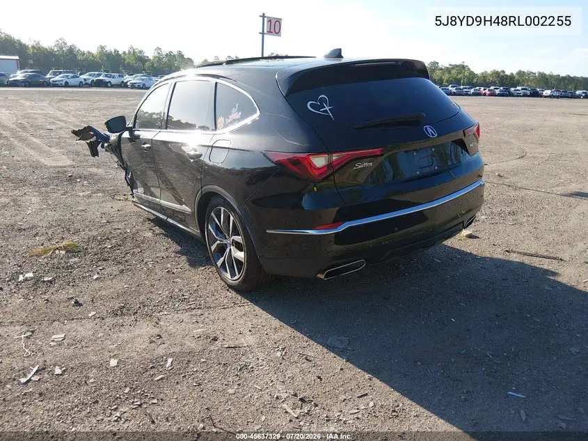 2024 Acura Mdx Technology Package VIN: 5J8YD9H48RL002255 Lot: 45637329