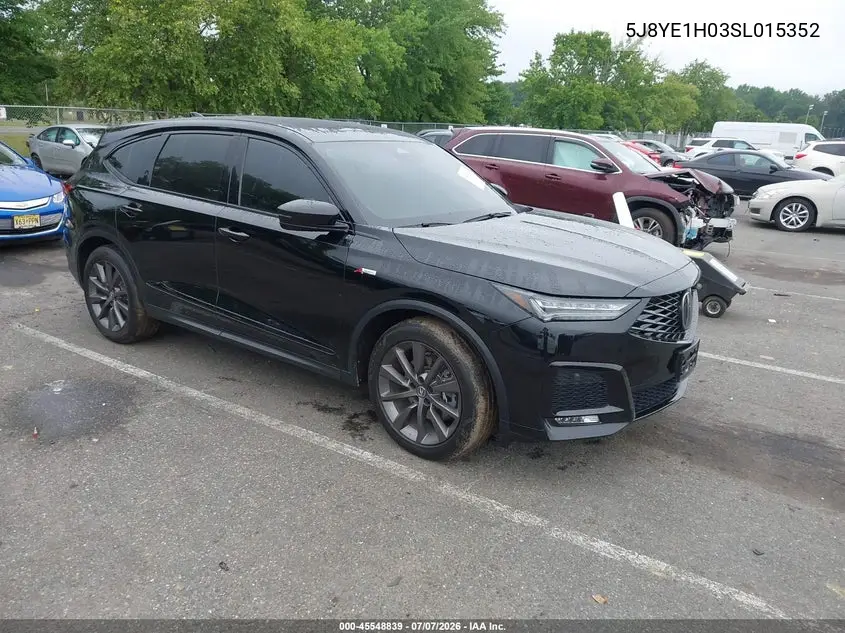 2025 Acura Mdx A-Spec VIN: 5J8YE1H03SL015352 Lot: 45548839