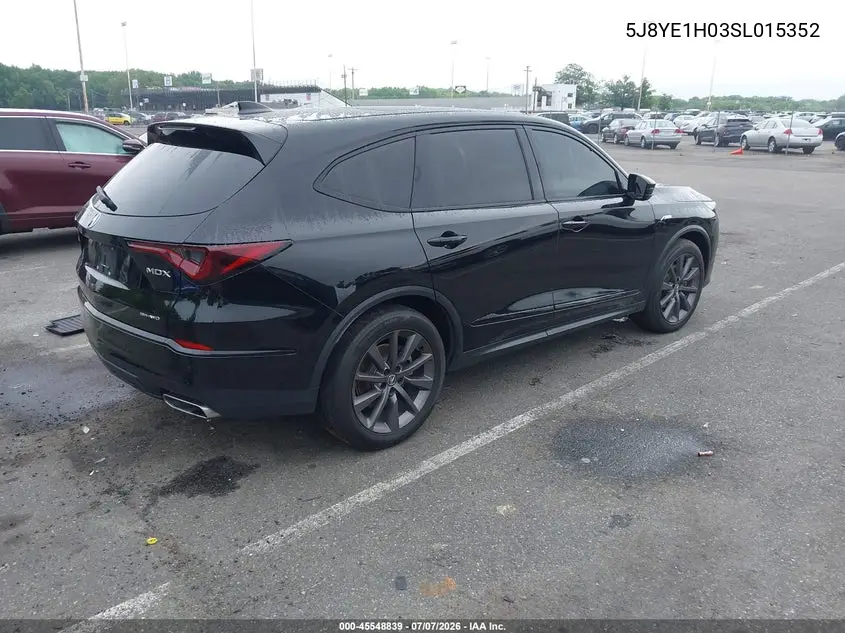 2025 Acura Mdx A-Spec VIN: 5J8YE1H03SL015352 Lot: 45548839