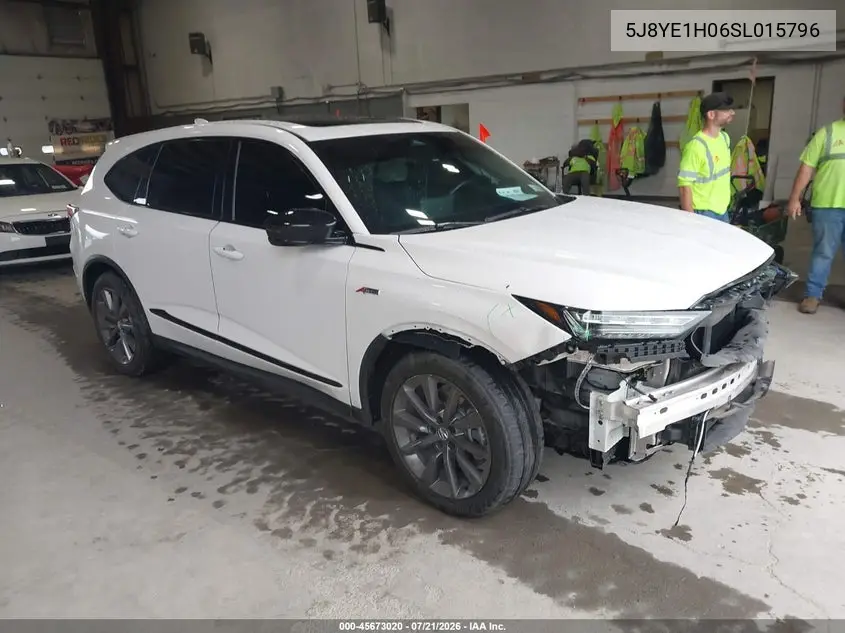 2025 Acura Mdx A-Spec VIN: 5J8YE1H06SL015796 Lot: 45673020