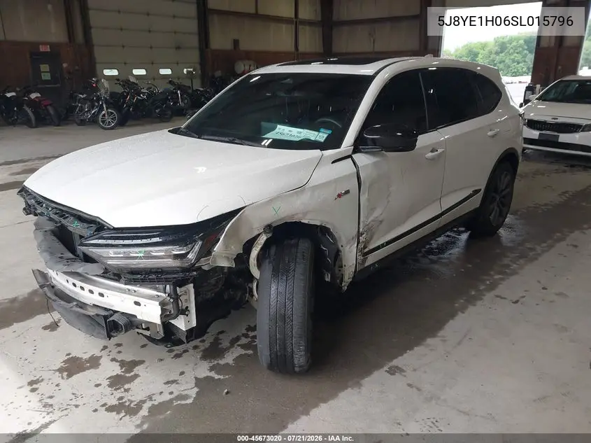 2025 Acura Mdx A-Spec VIN: 5J8YE1H06SL015796 Lot: 45673020