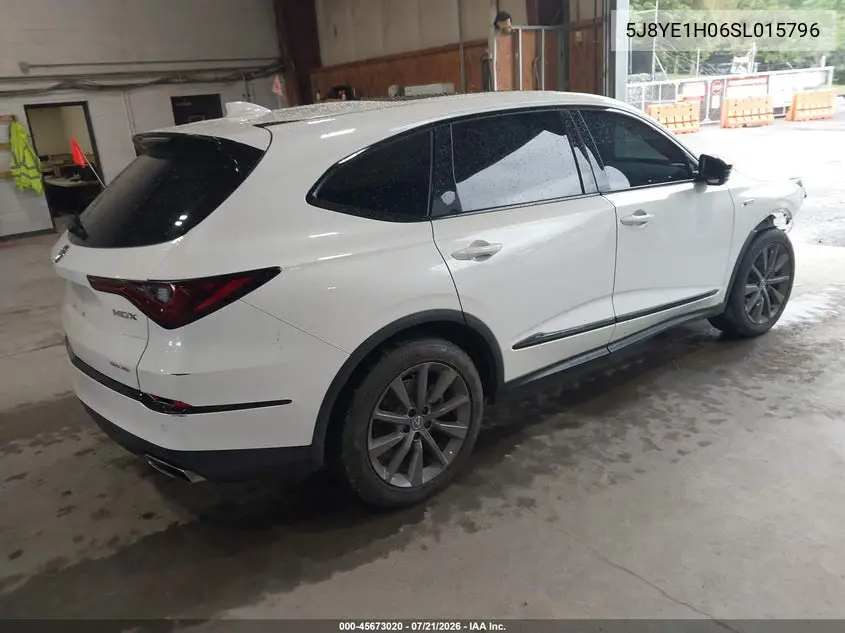 2025 Acura Mdx A-Spec VIN: 5J8YE1H06SL015796 Lot: 45673020