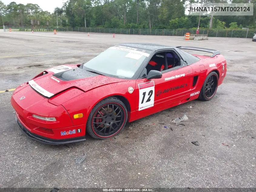 1991 Acura Nsx VIN: JH4NA1157MT002124 Lot: 45211954