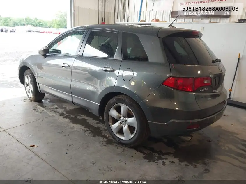 2008 Acura Rdx VIN: 5J8TB18288A003903 Lot: 45610844