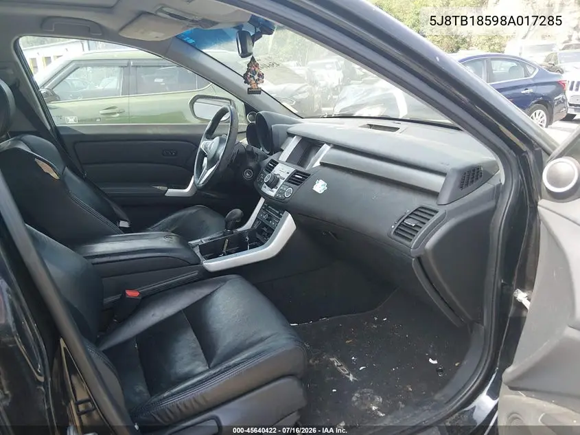 2008 Acura Rdx VIN: 5J8TB18598A017285 Lot: 45640422