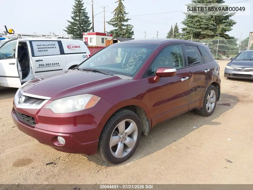 2009 Acura Rdx Technology VIN: 5J8TB185X9A800049 Lot: 30094691