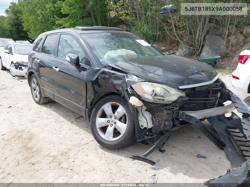 2009 Acura Rdx VIN: 5J8TB185X9A000058 Lot: 45584045