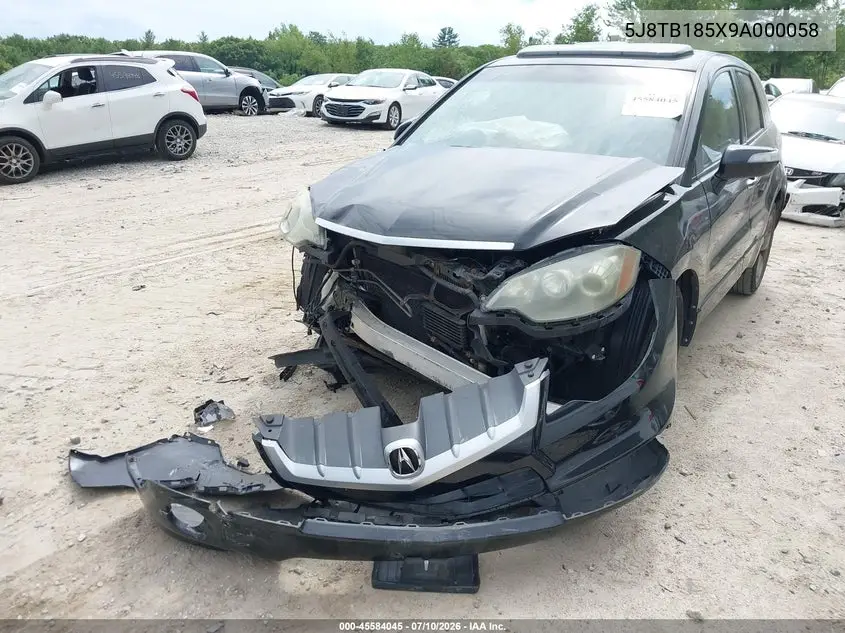 2009 Acura Rdx VIN: 5J8TB185X9A000058 Lot: 45584045