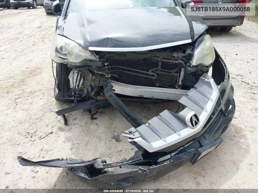 2009 Acura Rdx VIN: 5J8TB185X9A000058 Lot: 45584045