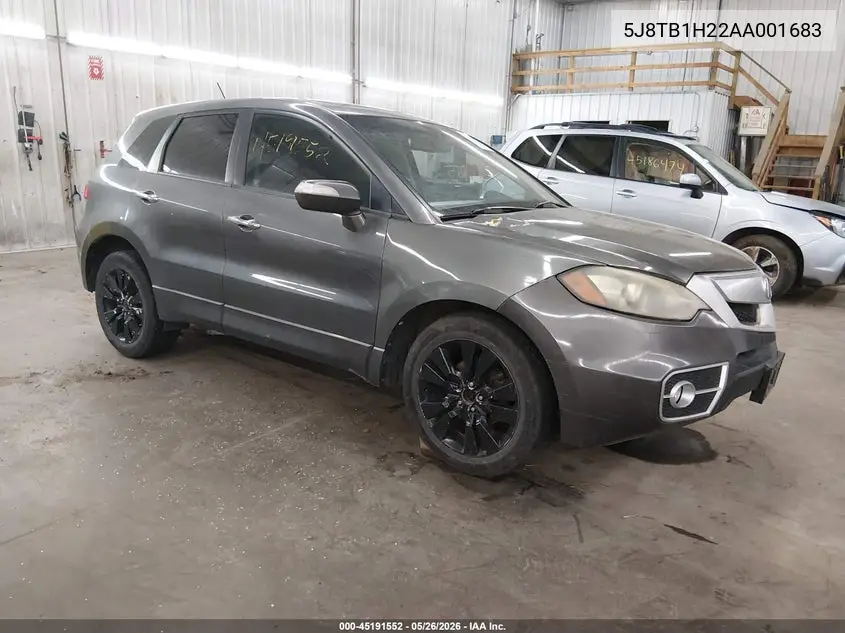 2010 Acura Rdx VIN: 5J8TB1H22AA001683 Lot: 45191552
