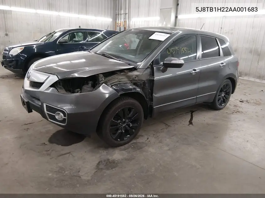 2010 Acura Rdx VIN: 5J8TB1H22AA001683 Lot: 45191552