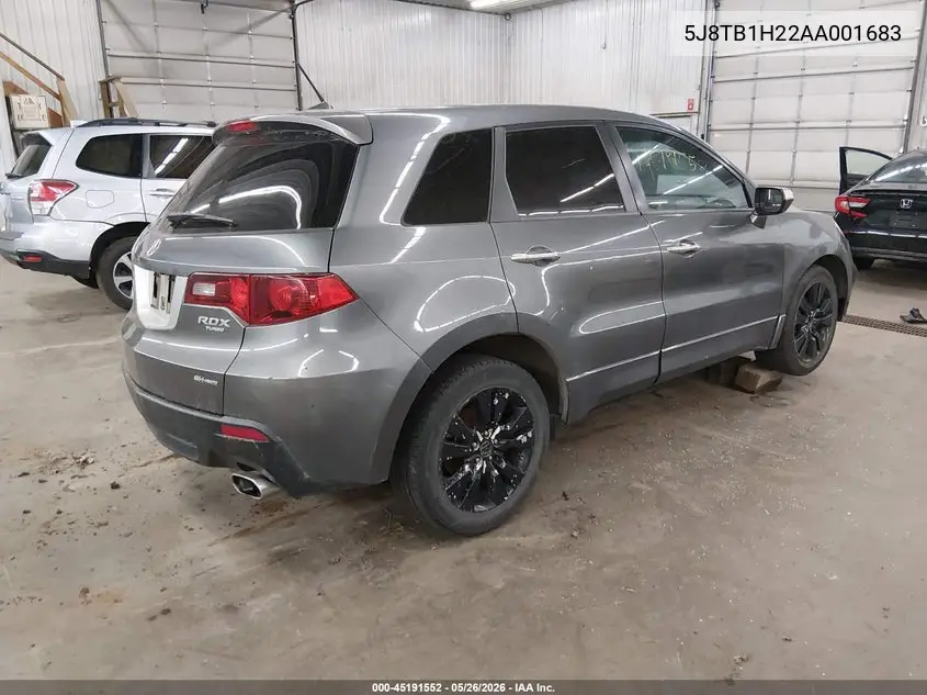 2010 Acura Rdx VIN: 5J8TB1H22AA001683 Lot: 45191552